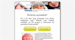 Desktop Screenshot of diszlexiateszt.hu